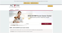 Desktop Screenshot of jobs.acvim.org