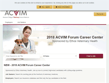 Tablet Screenshot of jobs.acvim.org